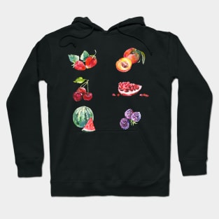 Watercolour Summer Fruits Hoodie